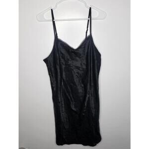 Apt 9 Intimates Slip Dress Womens Large Black Polka Dot Sheer Lingerie Nightgown